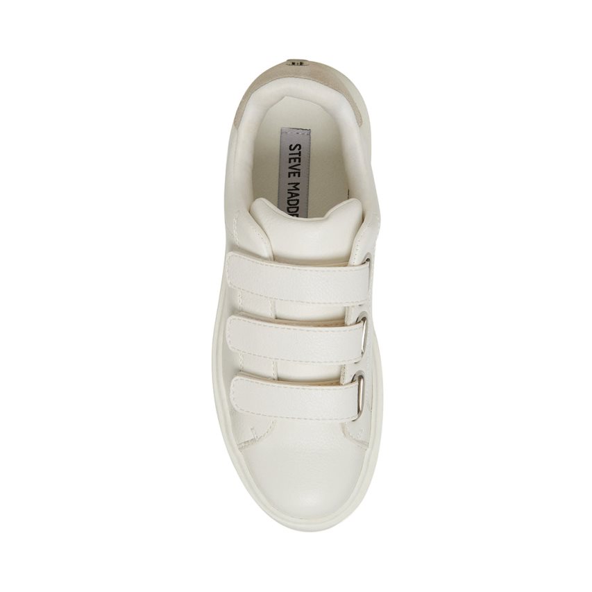 White Steve Madden Catching Women's Sneakers | PH 2869UZT